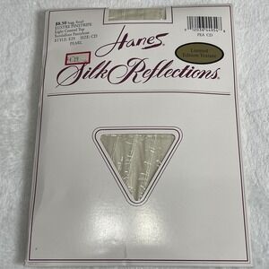 Hanes Silk Reflections Limited Edition Lustre Pinstrip Sz CD Pearl Light Control